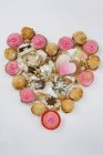 Cupcake a forma di cuore — Foto stock