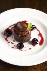 Individual Black Forest cherry cake — Stock Photo