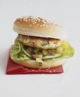 Veggie burger with lettuce — Stock Photo