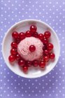 Redcurrant ice cream — Stock Photo