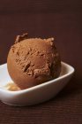 Шоколадное мороженое в миске — стоковое фото