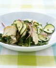 Cucumber salad with chicken — Stock Photo