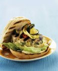 Barbecued turkey burger — Stock Photo