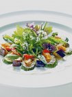 Kräutersalat mit gebratenem Gemüse — Stockfoto