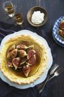 Ricotta tart with figs — Stock Photo