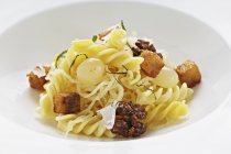 Herb fusilli pasta — Stock Photo