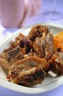 Pork spareribs with congri rice — Stock Photo