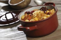 Closeup view of stew with tripe, chickpeas and Chorizo — Stock Photo