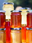 Différents types de miel — Photo de stock