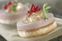 Foie gras canaps — Stock Photo
