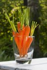 Zanahorias crudas peladas lavadas - foto de stock