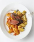 Lamb fillet with squash — Stock Photo
