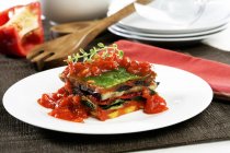 Grilled lasagne with vegetables — Stock Photo