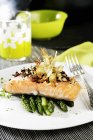 Salmon fillet with oil — Stock Photo