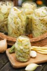 Bohnen- und Gurkensalate — Stockfoto
