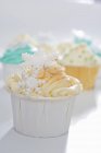 Cupcake decorated with icing — Stock Photo