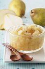 Pear compote in bowl — Stock Photo