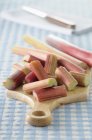 Fresh Sliced rhubarb — Stock Photo