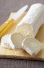 Tranche de fromage de chèvre — Photo de stock