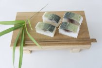 Oshi sushi with mackerel — Stock Photo