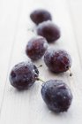 Plums with water droplets — Stock Photo