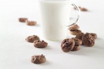Double chocolate chip cookies — Stock Photo
