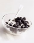 Fresh Blueberries with sugar — Stock Photo