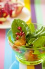 Spinach salad with grapefruit — Stock Photo