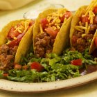 Gemahlene Wurst-Tacos — Stockfoto