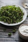 Kale roasted in oven — Stock Photo