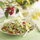 Rice salad with soy beans — Stock Photo