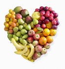 Fruit heart shape — Stock Photo