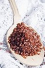 Red sea salt on  spoon — Stock Photo