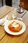 Lasagne con parmigiano — Foto stock