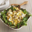 Potato salad with chicken — Stock Photo