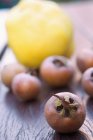 Fresh Medlars and quince — Stock Photo