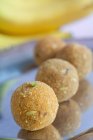 Laddu - sweets made from gram flour, butter, coconut and sugar — Stock Photo