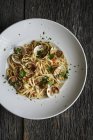 Linguine pasta con vongole — Foto stock