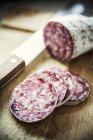Sliced Italian salami — Stock Photo