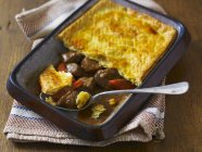 Beef Pie in the dish — Stock Photo