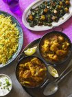 Chicken Balti curry with rice — Stock Photo