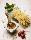 Ingredients for pasta dish — Stock Photo