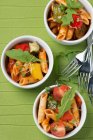 Penne pasta with tomatoes — Stock Photo