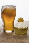 Wheat beer in glass — Stock Photo