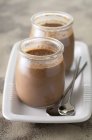 Yogur de chocolate casero - foto de stock