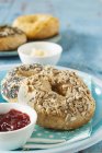 Baked Bagels for breakfast — Stock Photo