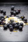 Blueberries with honey and zest — Stock Photo