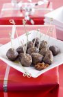 Meatballs with gingerbread for Christmas — Stock Photo
