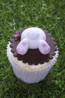 Easter bunny cupcake — Stock Photo