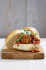Turkey meatball sandwich — Stock Photo